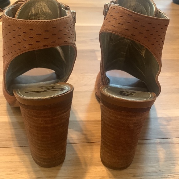 SAM Edelman Ennette Lace Up Open Toe Sling Back High Heel Booties Women’s 7 - Picture 7 of 14